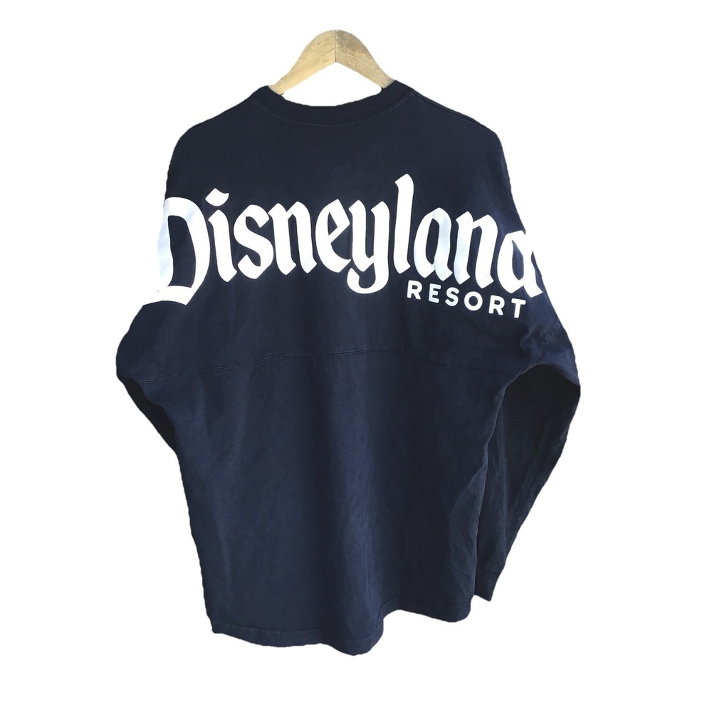 Disneyland Resort Spirit Jersey Long Sleeve Shirt Navy Blue Mens Medium USA